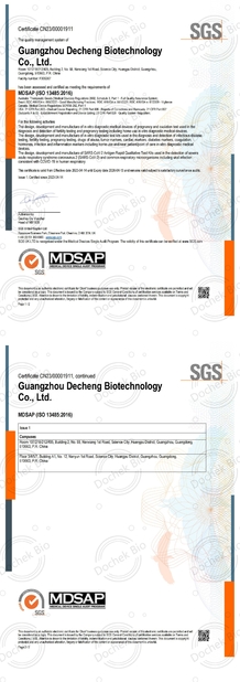 Cina Guangzhou Decheng Biotechnology Co.,LTD Sertifikasi