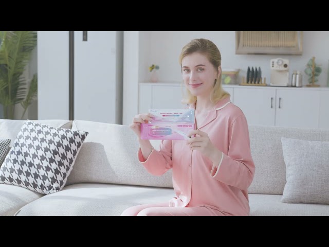 video perusahaan Tentang FDA 510k/CE/ISO Digital HCG Test Kit for Early Pregnancy Test in Urine